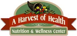Logo for A Harvest of Health Nutrition and Wellness Center.